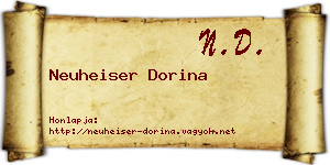 Neuheiser Dorina névjegykártya